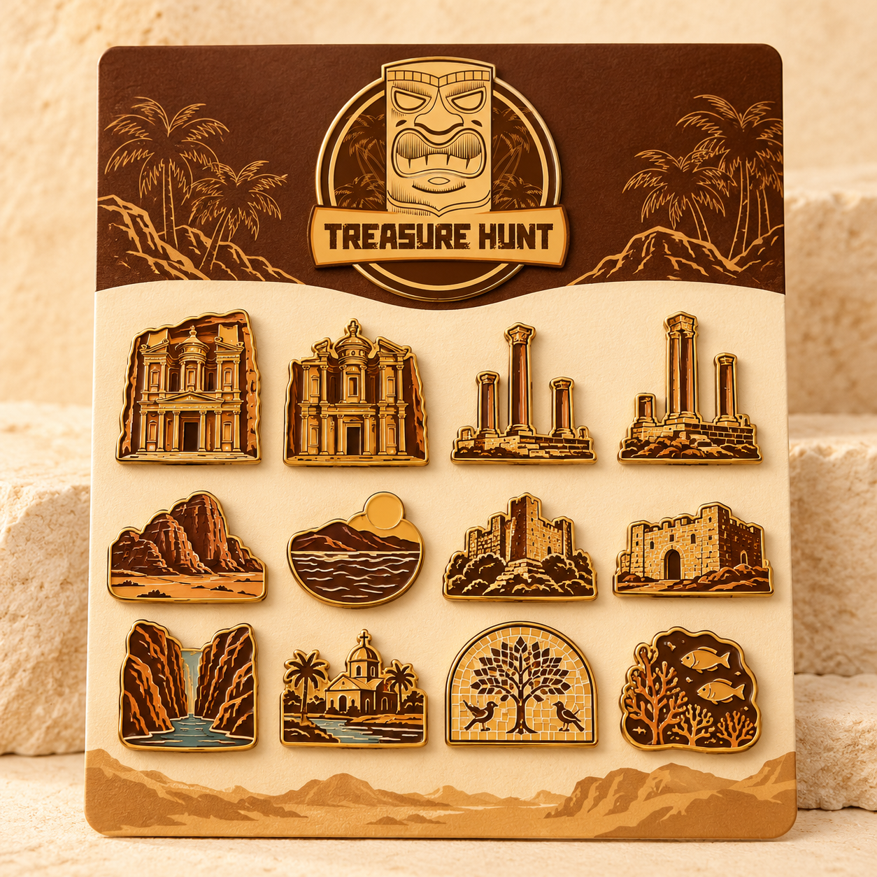 Governorate Pin Series — Treasure Hunt design mockup