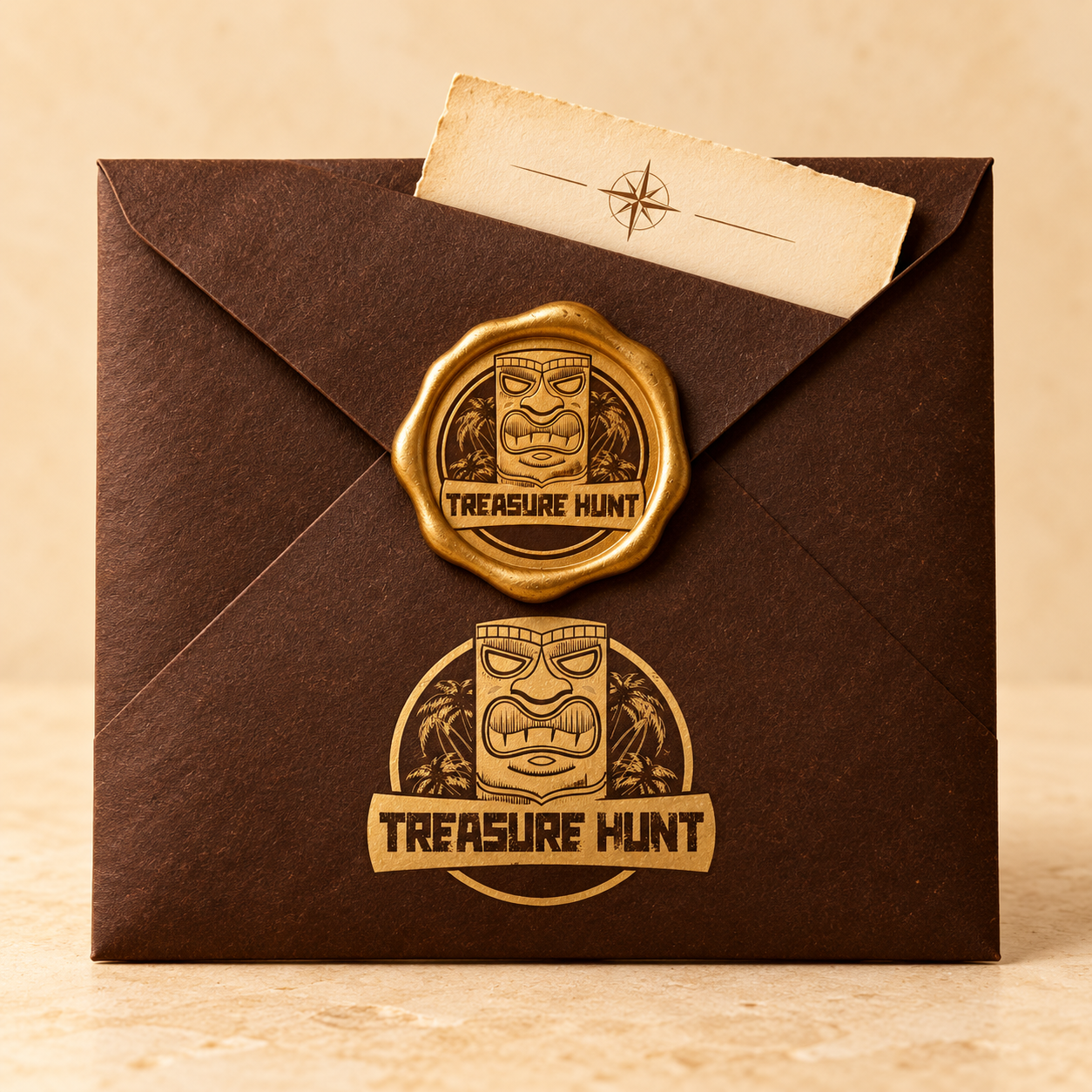 Mystery Envelope — Treasure Hunt design mockup